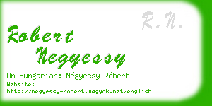 robert negyessy business card